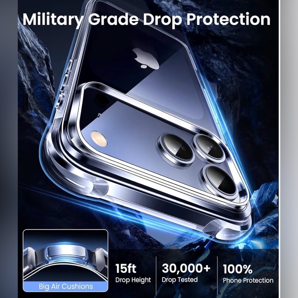 Mkeke Compatible with iPhone 17 Pro Case Clear - Picture 2 of 10